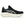 This shoe features a black upper with a grey Asics logo across the lateral side.