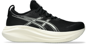 lateral view of mens asics nimbus 27.