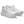 ASICS white running shoes on a white background.