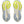 Neon yellow and light blue rubber is used on the outsole of this shoe. 