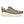 Brown ASICS Cumulus 27 running shoe with green sole on a white background