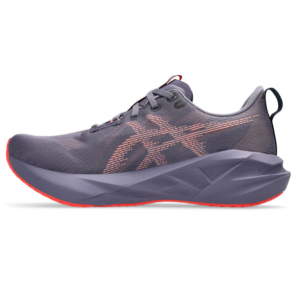 The medial side of the Novablast 5 has the same logo and color of the logo as the lateral side of the shoe.