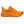 Orange running shoe on a white background