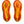 The outsole of this Men's ASICS shoes are all orange, just like the upper.