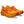 A pair of men's all orange ASICS running shoes.
