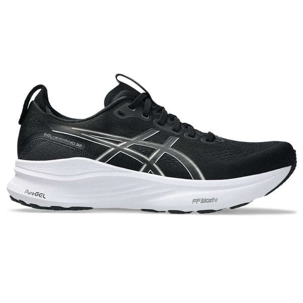 This Men's Asics Gel Kayano 32 had a black upper and a white midsole.