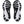 Black rubber is used on the outsole of the shoe to contrast the white midsole. 