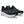 This shoe features a black Asics logo with a white outline on both the medial and lateral sides. 
