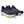 Men's stability runnnig shoes from ASICS in a Navy colorway white sole on a white background.
