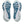 White running shoe with blue accents on a white background