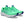 A pair of bright green ASICS running sheos.