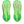 Green and gray shoe insoles on a white background