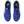 Blue running shoes with white soles on a white background