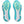 Teal rubber is used on the outsole. 