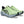 Light green running shoe with black accents on a white background