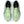 Light green running shoe with black accents on a white background