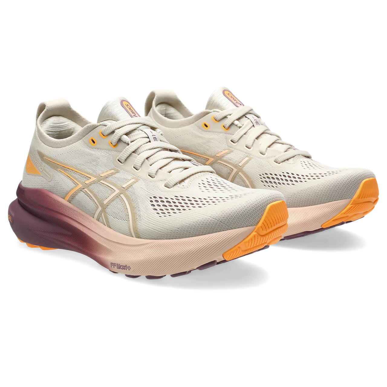 This Women's Kayano 31 has a tonal upper with a midsole that starts dark on the heel and gets lighter as it appraoches the forefoot