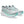 A teal Asics log is in the middle of the upper on both sides. 