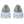 The heel area is the focus on these gray running shoes with white soles and green accents on a white background.