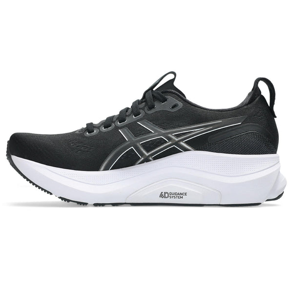 The medial side of a Gel-Kayano 32 with a large ASICS logo.
