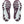 Grey and purple ASICS running shoe with white sole on a white background