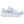 White running shoe with brand logo on a white background