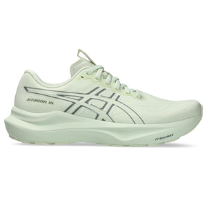 Light green ASICS GT-2000 14 running shoe with brand logo on a white background.