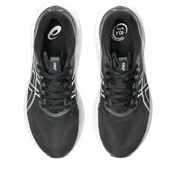 Black laces are used to match the black upper.