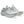 A white outline of a asics logo is in the middle of the upper on both sides.