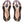 Purple running shoe with a beige sole on a white background