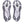 Gray running shoe with black logo on a white background
