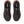 Black and dark purple laces are used for this shoe