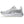 The heel of the midsole is also metallic silver