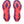Dark purple rubber is used on the outsole of this shoe which pops against the pink midsole. 
