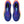 Blue and orange running shoes with a white background.