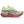 This shoe has a lime green upper and a mauve midsole