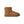 Tan lower calf length boot on a white background