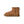 Tan lower calf length boot on a white background