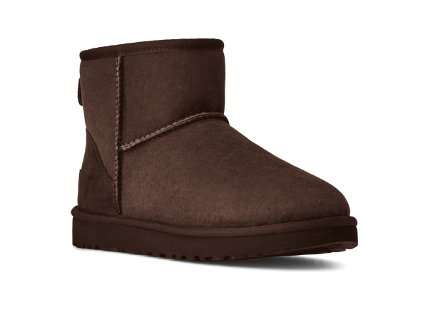 This Classic Mini II boot has a deep brown suede upper and midsole. 