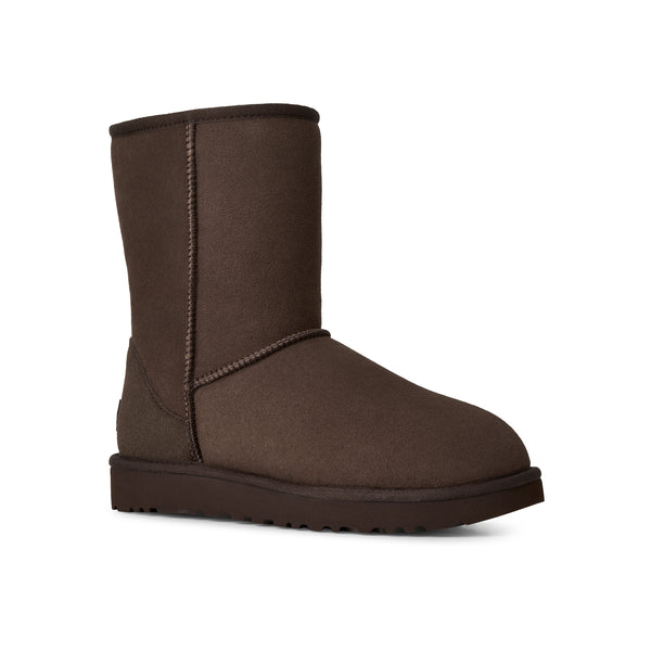Deep brown calf length slipper boot