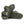 The outsole of this shoe is green and has a geometric pattern. Birkenstock is stamped into the upper on the medial side. 