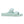 This Arizona Birkenstock sandal has a monochromatic look with a seafoam green upper and midsole. 