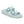 Light blue sandal with two straps on a white background