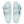 Pair of light blue sandals with buckles on a white background