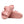Pink 2 strap sandal on a white background