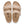 Tan 2 strap sandal on a white background