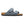 Slate grey sandal with a cork midsole on a white background