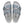 Slate grey sandal with a cork midsole on a white background