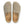 Taupe suede clog on a white background