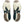 Close-up of a pair of ASICS tennis shoes with detailed sole pattern on a white background.